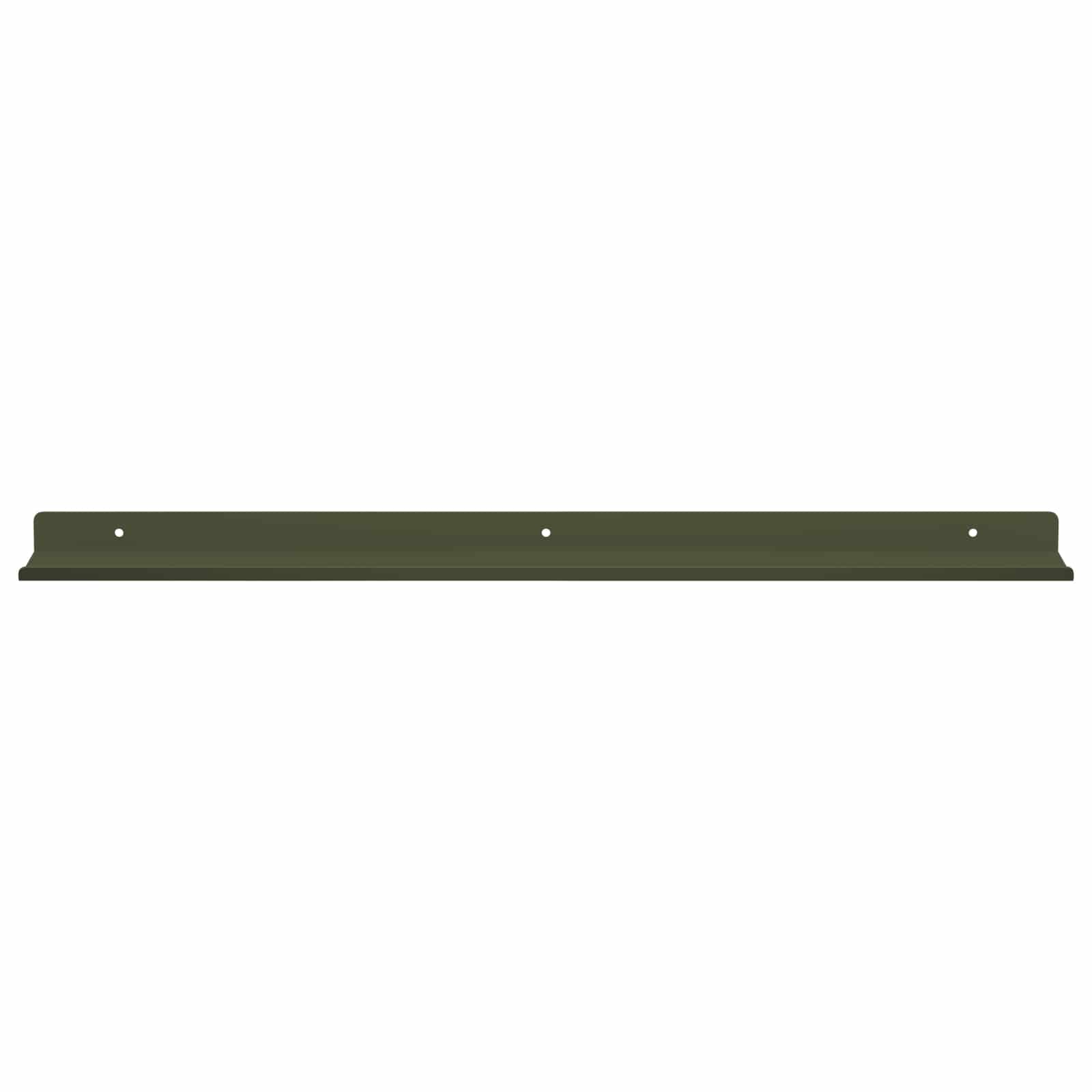 Mensola sospesa 2 pcs Verde oliva 60 x 8,5 x 2,5 cm Acciaio | homemem39