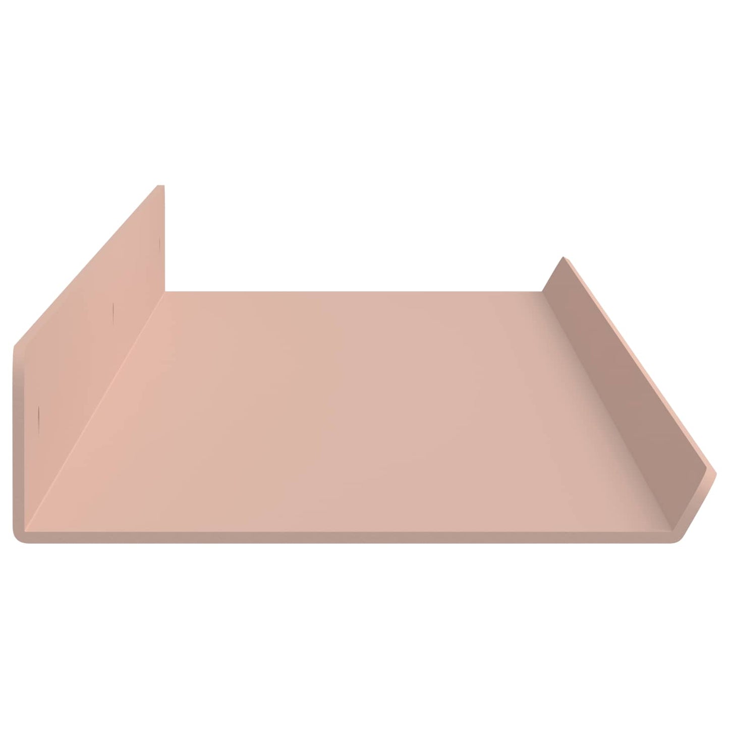 Mensola sospesa A parete 2 pcs Rosa 80 x 9 x 2,5 cm Acciaio | homemem39