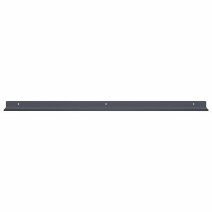 Mensola sospesa 2 pcs Antracite 80 x 9 x 2,5 cm Acciaio | homemem39