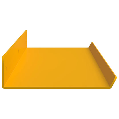 Mensola sospesa 2 pcs Giallo senape 80 x 9 x 2,5 cm Acciaio | homemem39