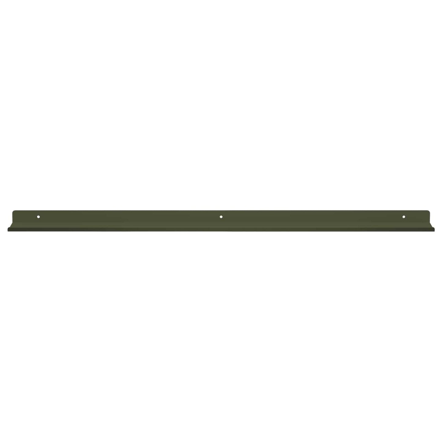 Mensola sospesa 4 pcs Verde oliva 80 x 9 x 2,5 cm Acciaio | homemem39