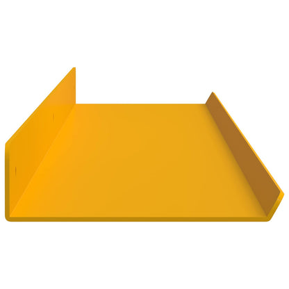 Mensola sospesa 4 pcs Giallo senape 100 x 9 x 2,5 cm Acciaio | homemem39
