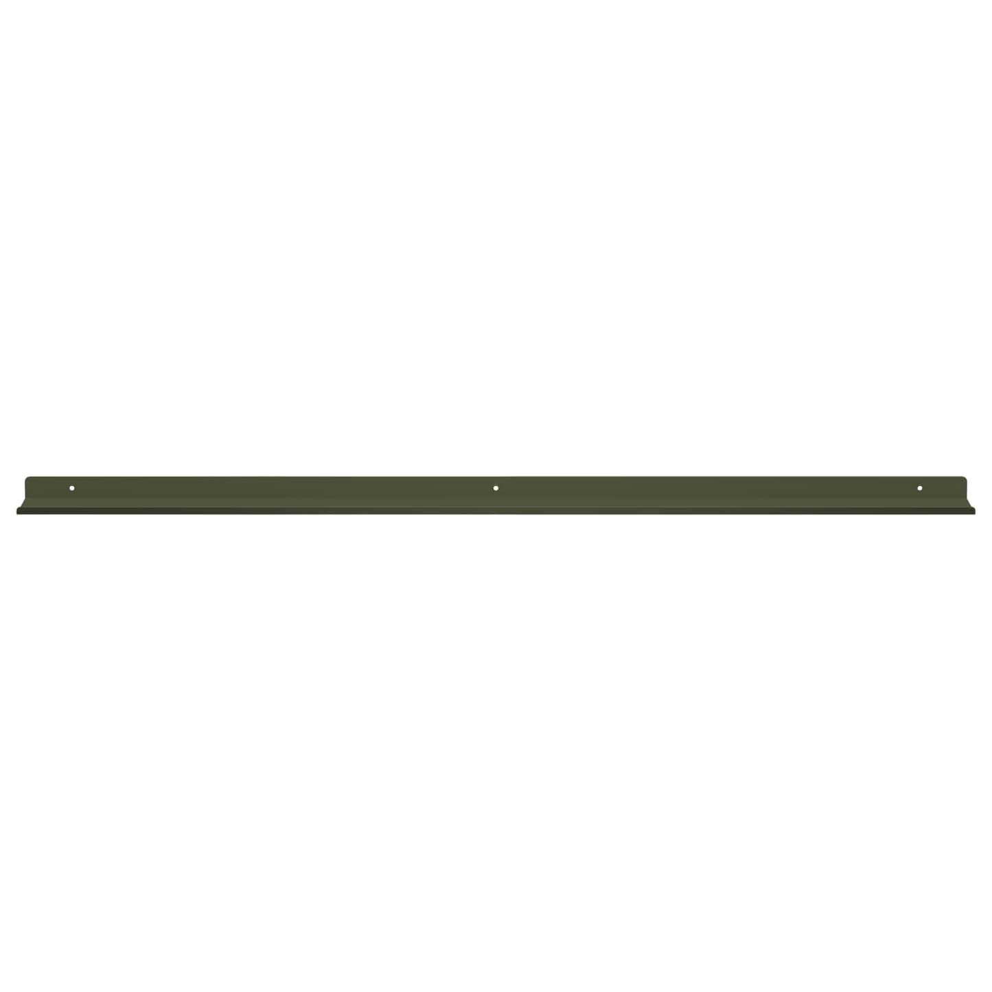 Mensola sospesa 2 pcs Verde oliva 100 x 9 x 2,5 cm Acciaio | homemem39