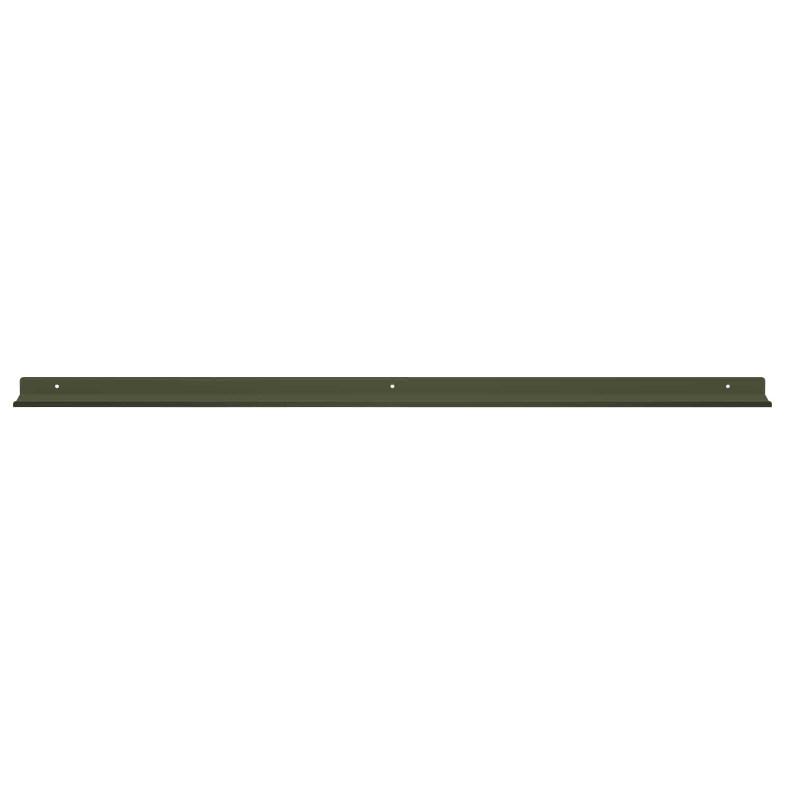 Mensola sospesa 2 pcs Verde oliva 100 x 9 x 2,5 cm Acciaio | homemem39