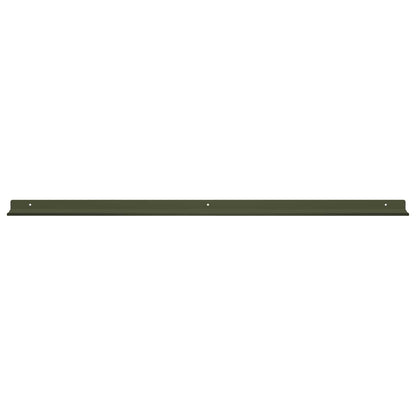 Mensola sospesa 2 pcs Verde oliva 100 x 9 x 2,5 cm Acciaio | homemem39