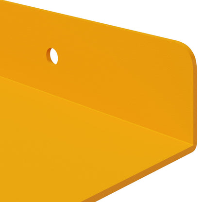 Mensola sospesa 2 pcs Giallo senape 30 x 18 x 2,5 cm Acciaio | homemem39