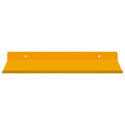 Mensola sospesa 2 pcs Giallo senape 30 x 18 x 2,5 cm Acciaio | homemem39