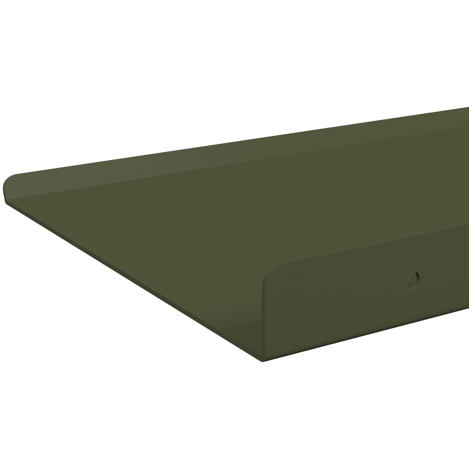 Mensola sospesa 4 pcs Verde oliva 30 x 18 x 2,5 cm Acciaio | homemem39
