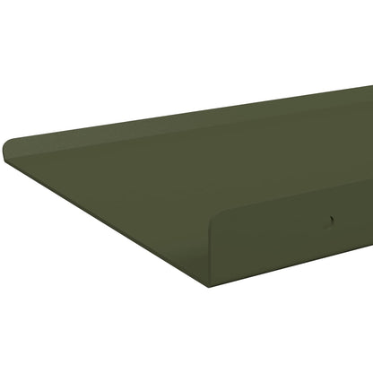 Mensola sospesa 4 pcs Verde oliva 30 x 18 x 2,5 cm Acciaio | homemem39