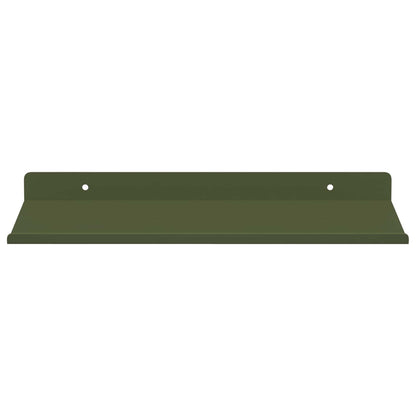 Mensola sospesa 4 pcs Verde oliva 30 x 18 x 2,5 cm Acciaio | homemem39