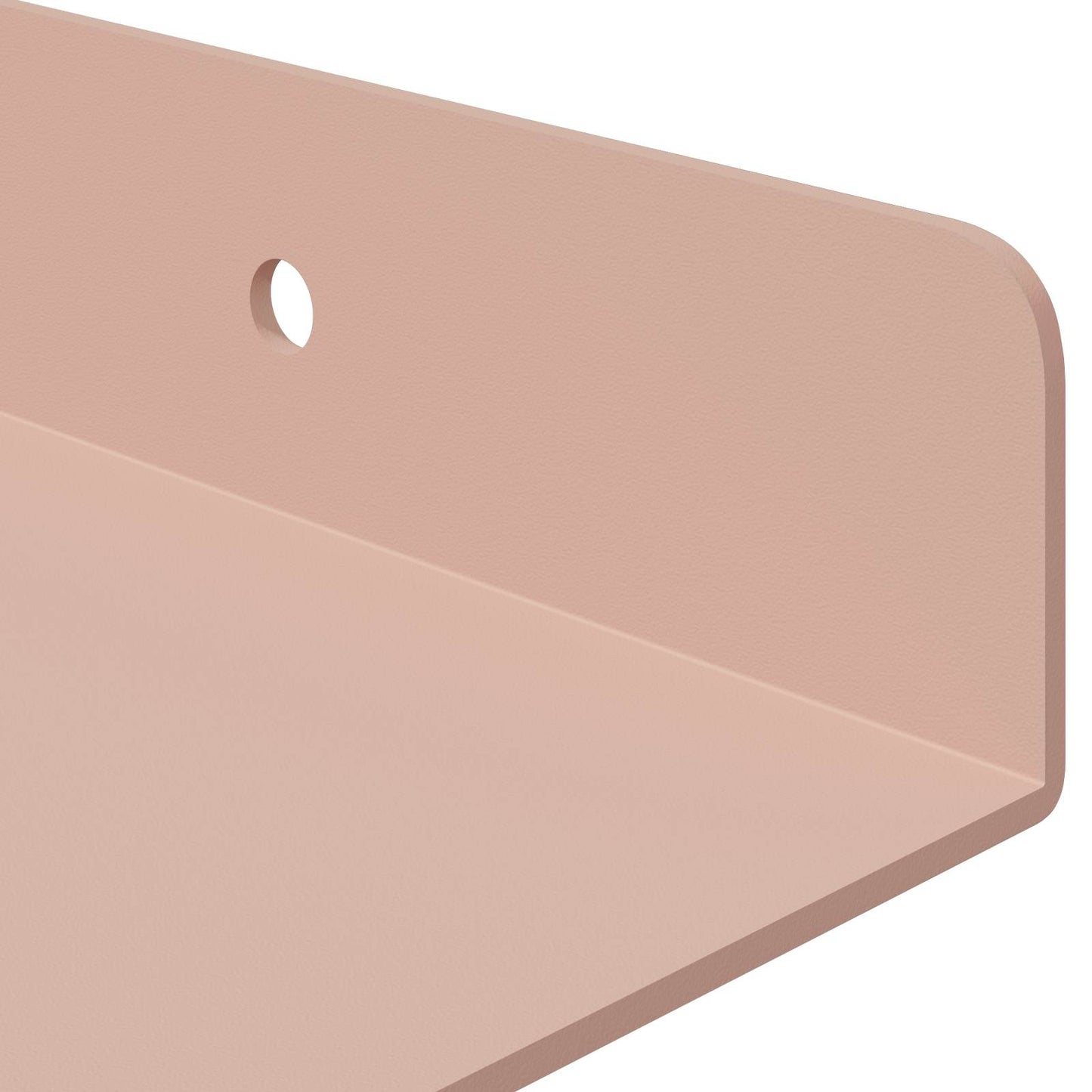 Mensola sospesa 4 pcs Rosa 40 x 18 x 2,5 cm Acciaio | homemem39
