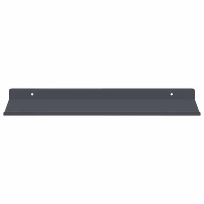Mensola sospesa 2 pcs Antracite 40 x 18 x 2,5 cm Acciaio | homemem39