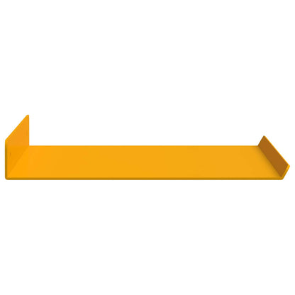 Mensola sospesa 2 pcs Giallo senape 40 x 18 x 2,5 cm Acciaio | homemem39