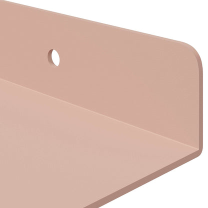 Mensola sospesa 2 pcs Rosa 60 x 18 x 2,5 cm Acciaio | homemem39