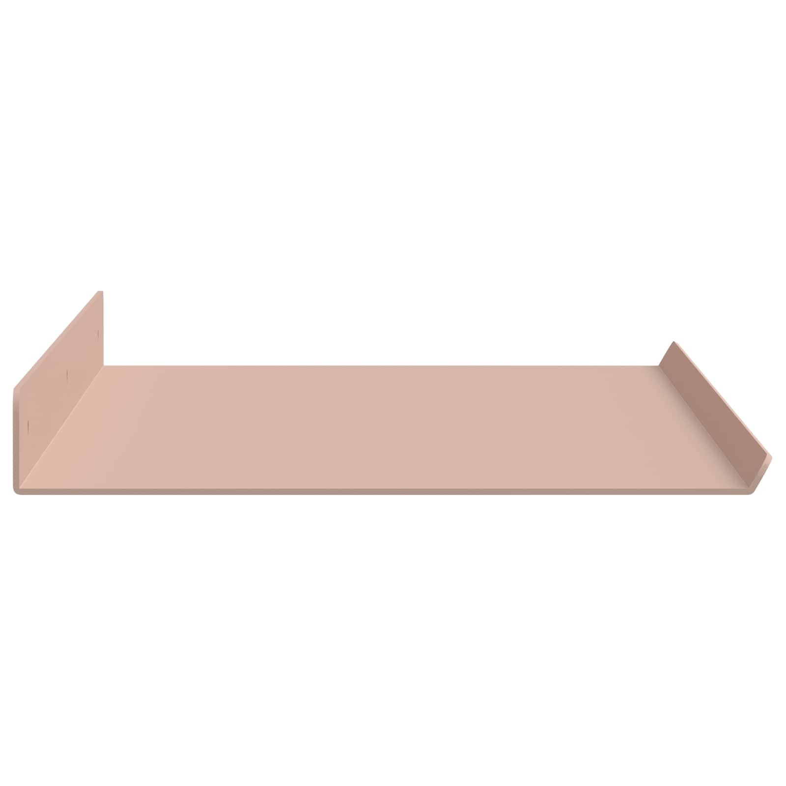 Mensola sospesa 2 pcs Rosa 60 x 18 x 2,5 cm Acciaio | homemem39