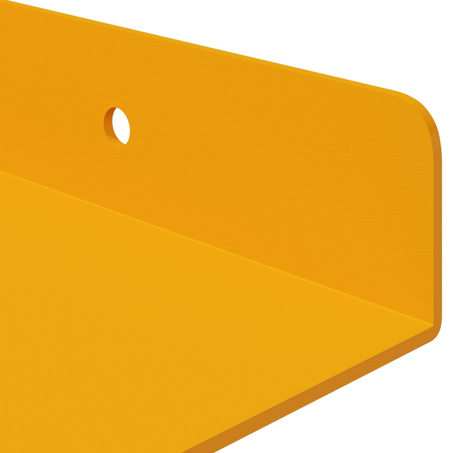 Mensola sospesa 4 pcs Giallo senape 80 x 18 x 2,5 cm Acciaio | homemem39