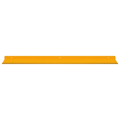 Mensola sospesa 4 pcs Giallo senape 100 x 18 x 2,5 cm Acciaio | homemem39