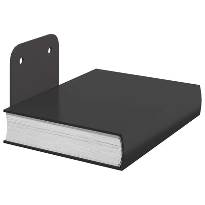 Mensola sospesa con lo scaffale 8 pcs Nero 6 x 10,8 x 6,6 cm | homemem39