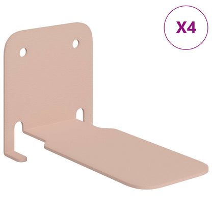 Mensola sospesa con lo scaffale 4 pcs Rosa 6 x 10,8 x 6,6 cm | homemem39