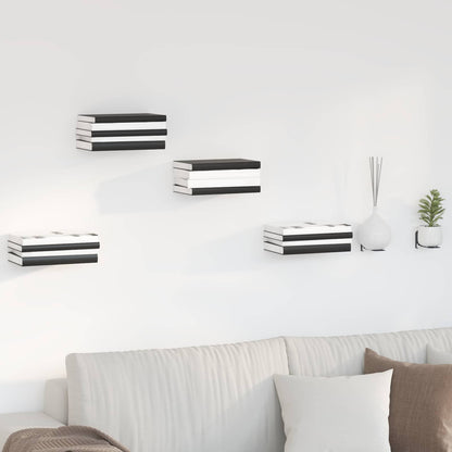 Mensola sospesa 4 pcs Antracite 6 x 10,8 x 6,6 cm | homemem39