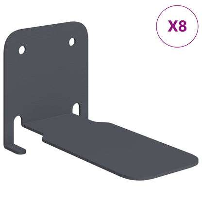 Mensola sospesa 8 pcs Antracite 6 x 10,8 x 6,6 cm | homemem39