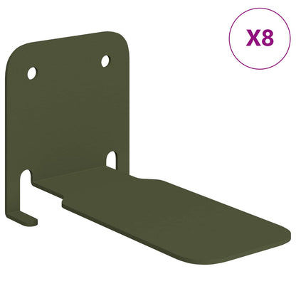 Mensola sospesa 8 pcs Verde oliva 6 x 10,8 x 6,6 cm | homemem39