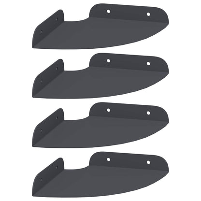 Mensola sospesa con lo scaffale 4 pcs Antracite 15 x 15 x 2 cm | homemem39
