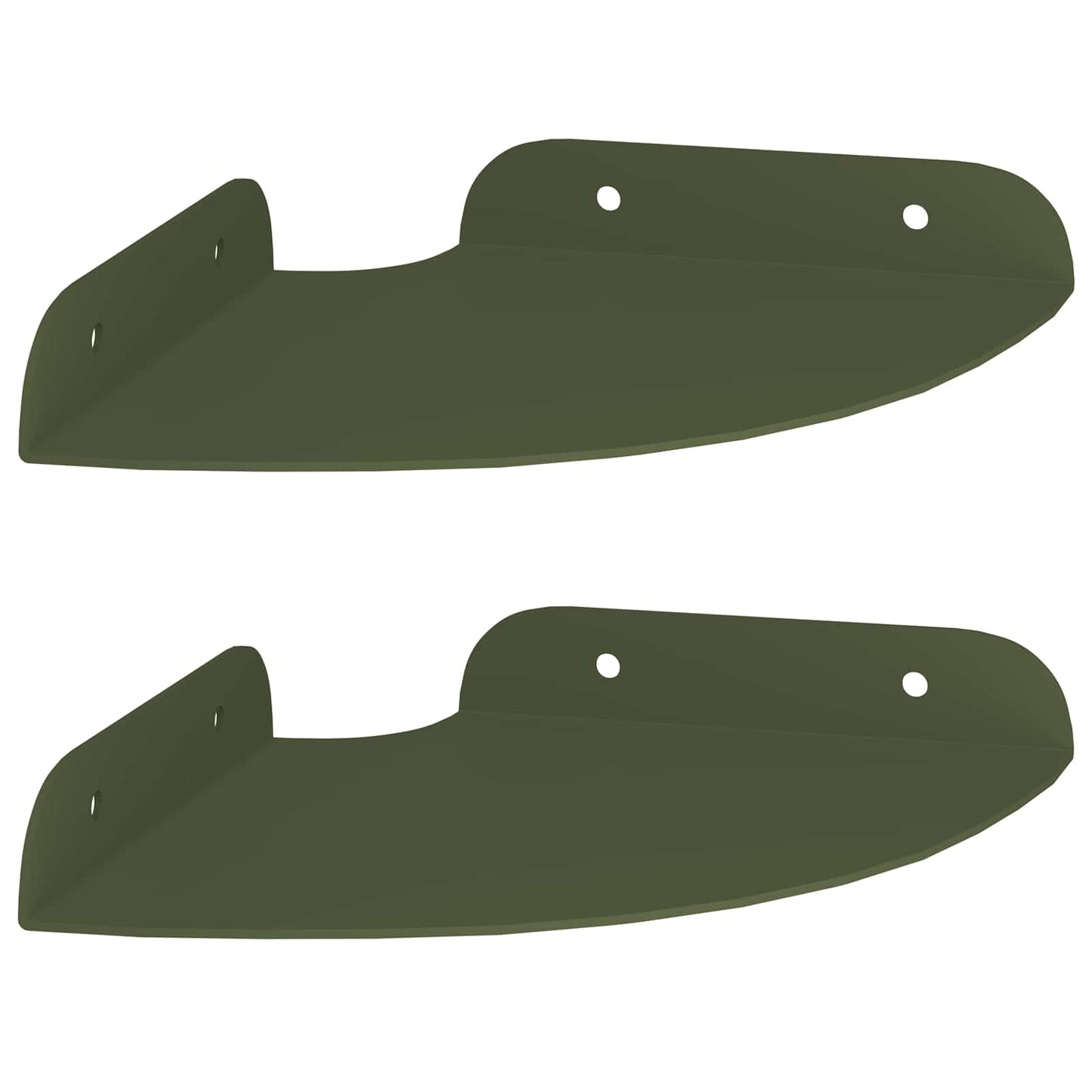 Mensola sospesa 2 pcs Verde oliva 15 x 15 x 2 cm | homemem39