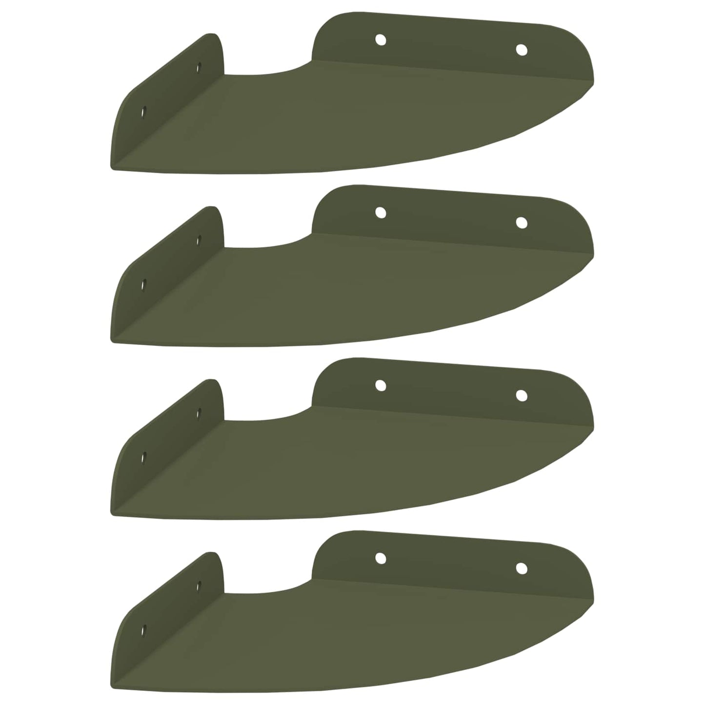 Mensola sospesa 4 pcs Verde oliva 15 x 15 x 2 cm | homemem39