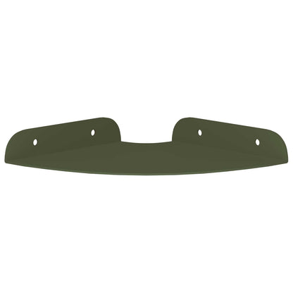 Mensola sospesa 4 pcs Verde oliva 15 x 15 x 2 cm | homemem39