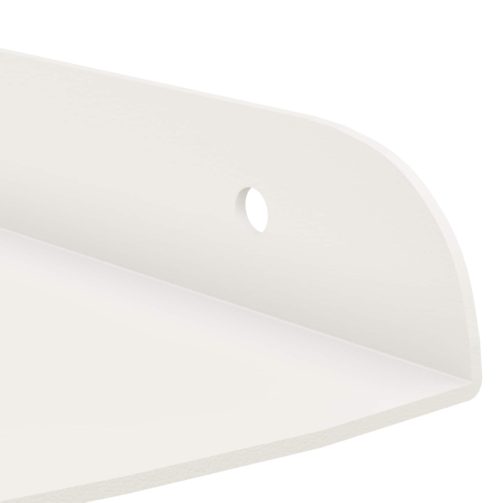 Mensola sospesa con lo scaffale 4 pcs Bianco 15 x 15 x 2 cm | homemem39