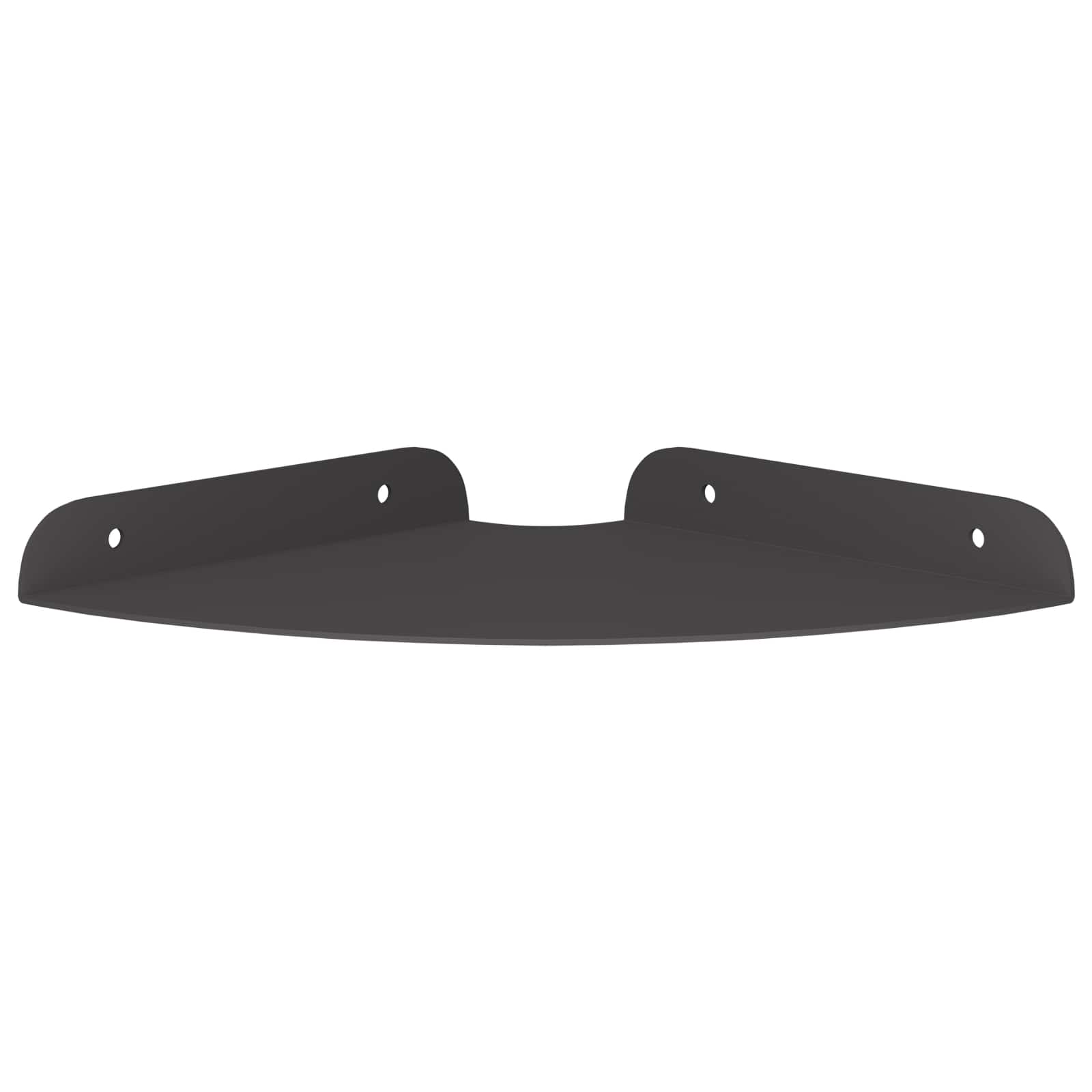 Mensola sospesa con lo scaffale 2 pcs Nero 18 x 18 x 2 cm | homemem39