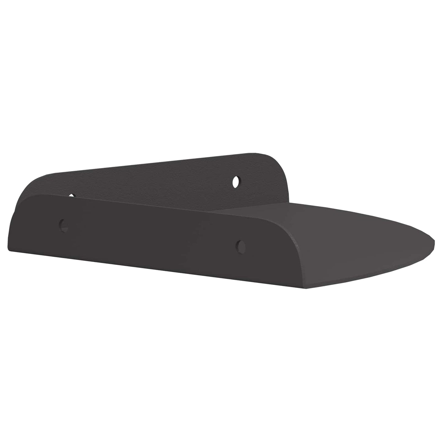 Mensola sospesa con lo scaffale 2 pcs Nero 18 x 18 x 2 cm | homemem39