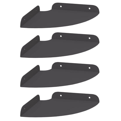 Mensola sospesa con lo scaffale 4 pcs Nero 18 x 18 x 2 cm | homemem39