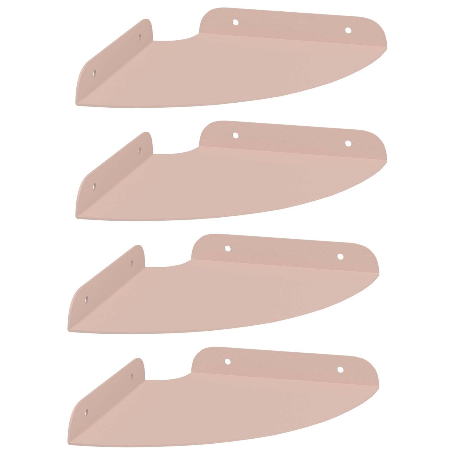 Mensola sospesa con lo scaffale 4 pcs Rosa 18 x 18 x 2 cm | homemem39