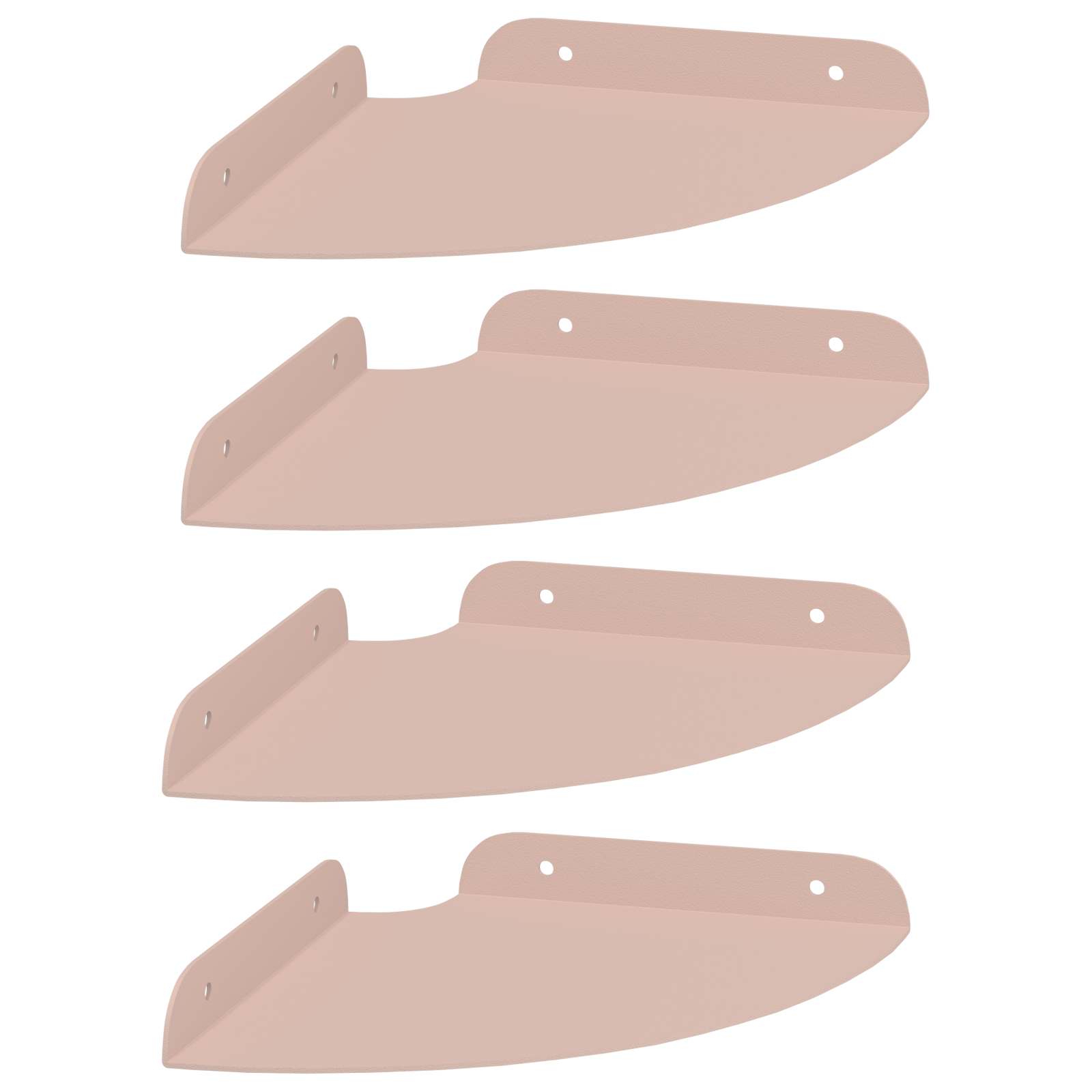 Mensola sospesa con lo scaffale 4 pcs Rosa 18 x 18 x 2 cm | homemem39