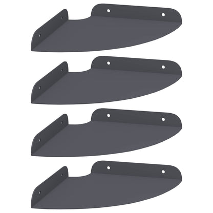 Mensola sospesa con lo scaffale 4 pcs Antracite 18 x 18 x 2 cm | homemem39