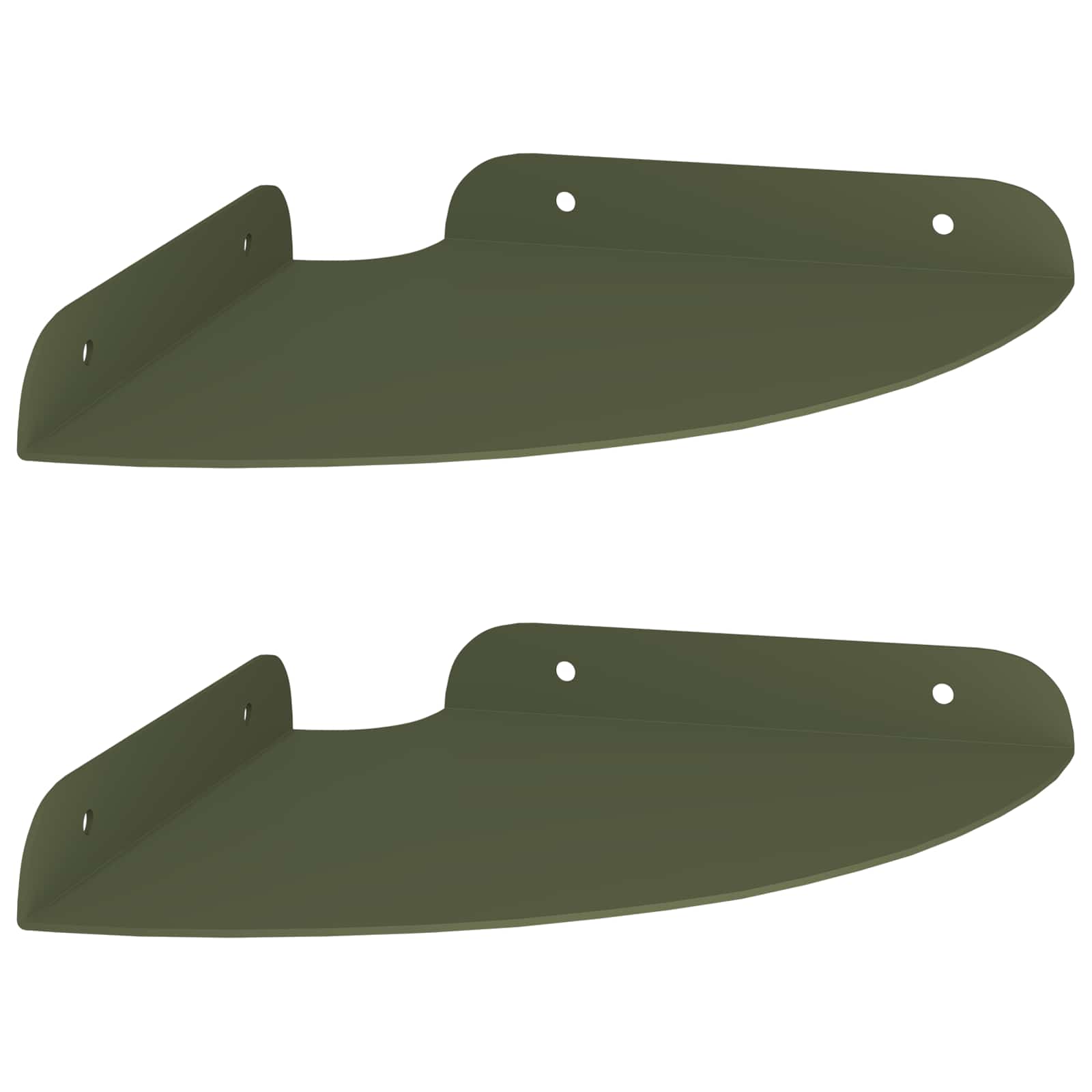 Mensola sospesa 2 pcs Verde oliva 18 x 18 x 2 cm | homemem39