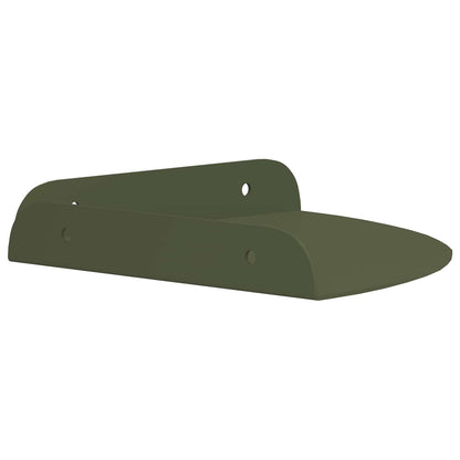 Mensola sospesa 2 pcs Verde oliva 18 x 18 x 2 cm | homemem39