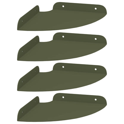 Mensola sospesa 4 pcs Verde oliva 18 x 18 x 2 cm | homemem39