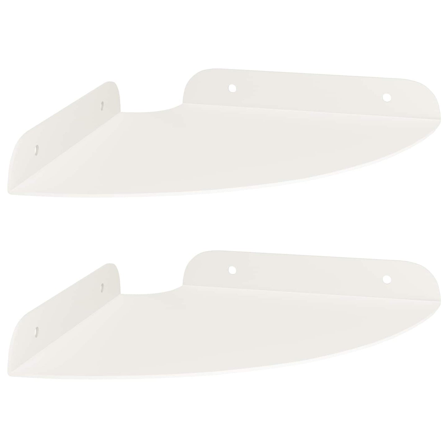 Mensola sospesa con lo scaffale 2 pcs Bianco 18 x 18 x 2 cm | homemem39