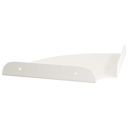 Mensola sospesa con lo scaffale 2 pcs Bianco 18 x 18 x 2 cm | homemem39