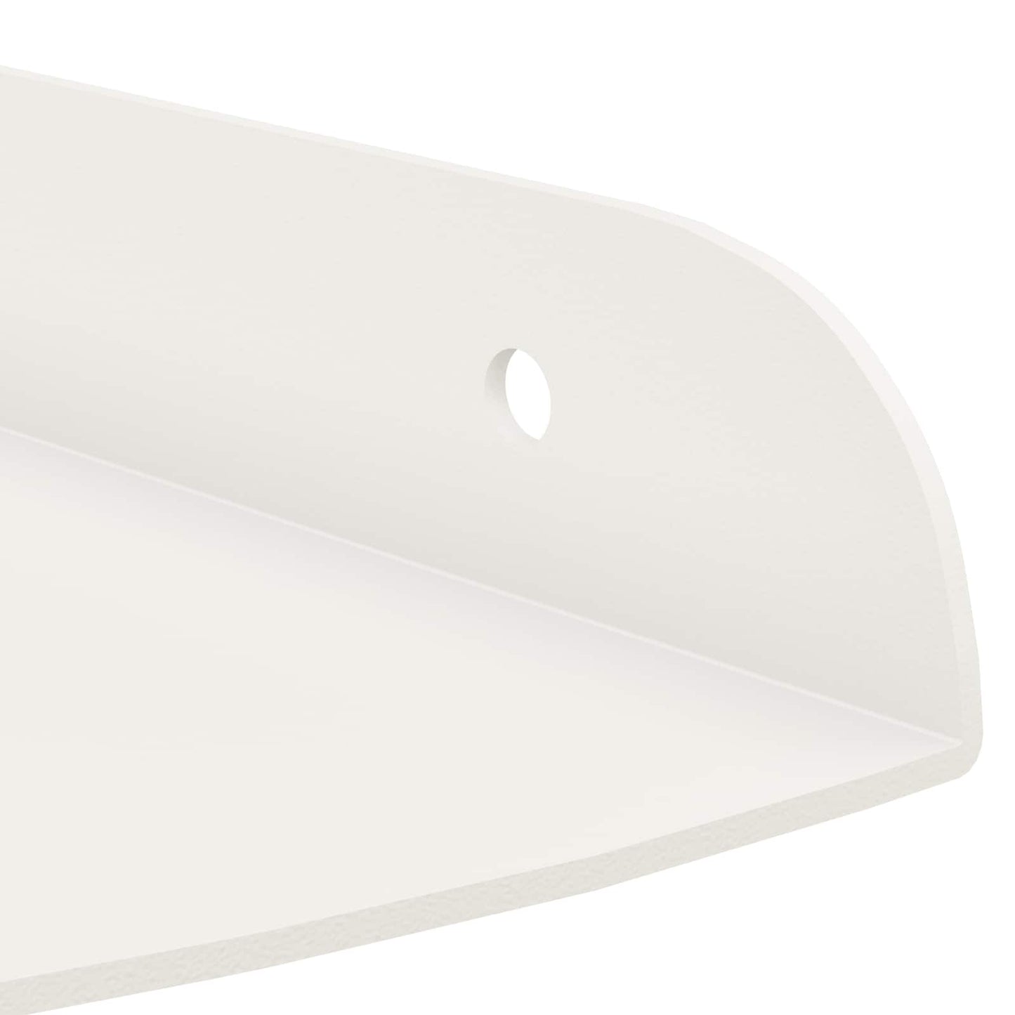 Mensola sospesa con lo scaffale 4 pcs Bianco 18 x 18 x 2 cm | homemem39