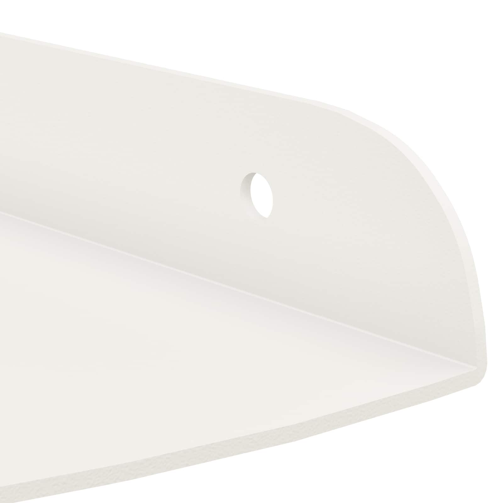 Mensola sospesa con lo scaffale 4 pcs Bianco 18 x 18 x 2 cm | homemem39