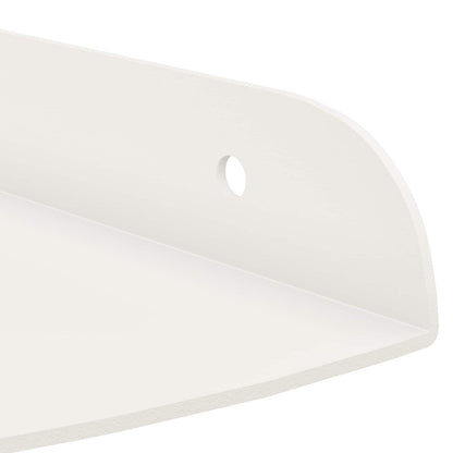Mensola sospesa con lo scaffale 4 pcs Bianco 18 x 18 x 2 cm | homemem39