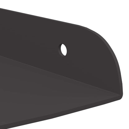 Scaffale da parete con lo scaffale 2 pcs Nero 18 x 18 x 2.3 cm