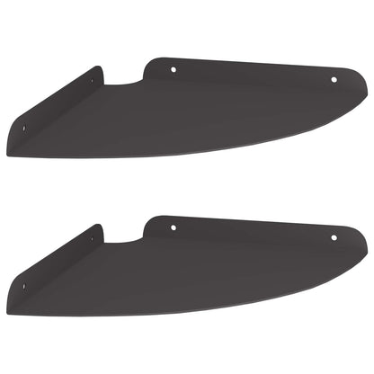 Scaffale da parete con lo scaffale 2 pcs Nero 18 x 18 x 2.3 cm