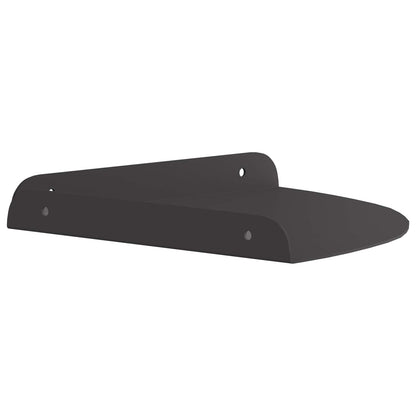 Mensola sospesa con lo scaffale 4 pcs Nero 24 x 24 x 2 cm | homemem39