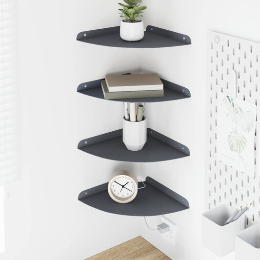 Mensola sospesa 4 pcs Antracite 24 x 24 x 2,3 cm | homemem39