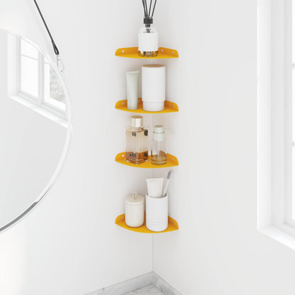Mensola sospesa 4 pcs Giallo senape 24 x 24 x 2 cm | homemem39